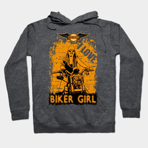 I Love Biker Girl, T-shirt for Biker, MotorCycle Rider Tee, Biker Gift Hoodie by Ben Foumen